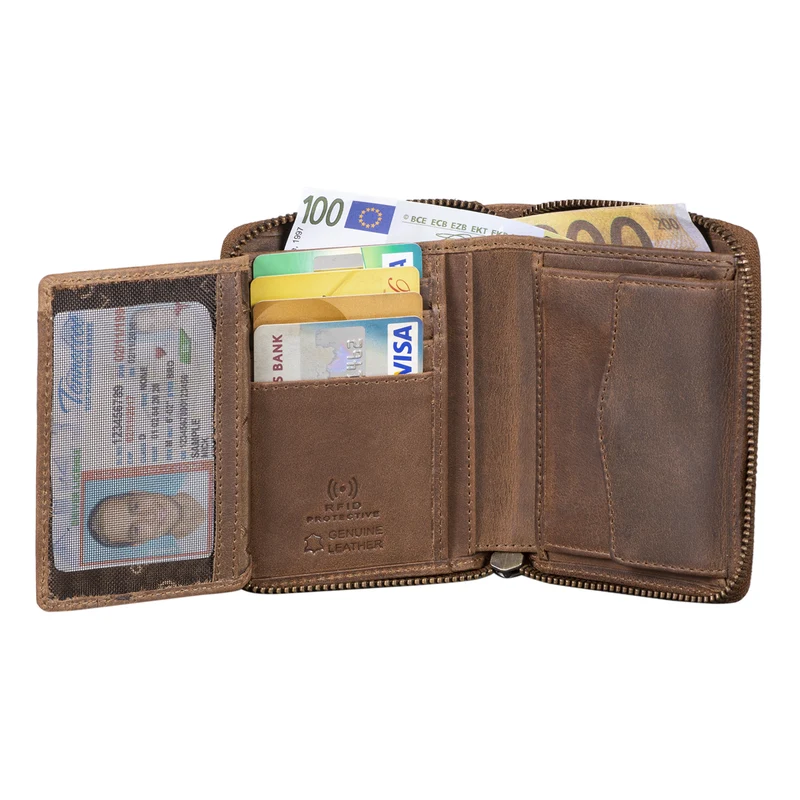 "Giannis" Mini Leder Portemonnaie Herren RFID