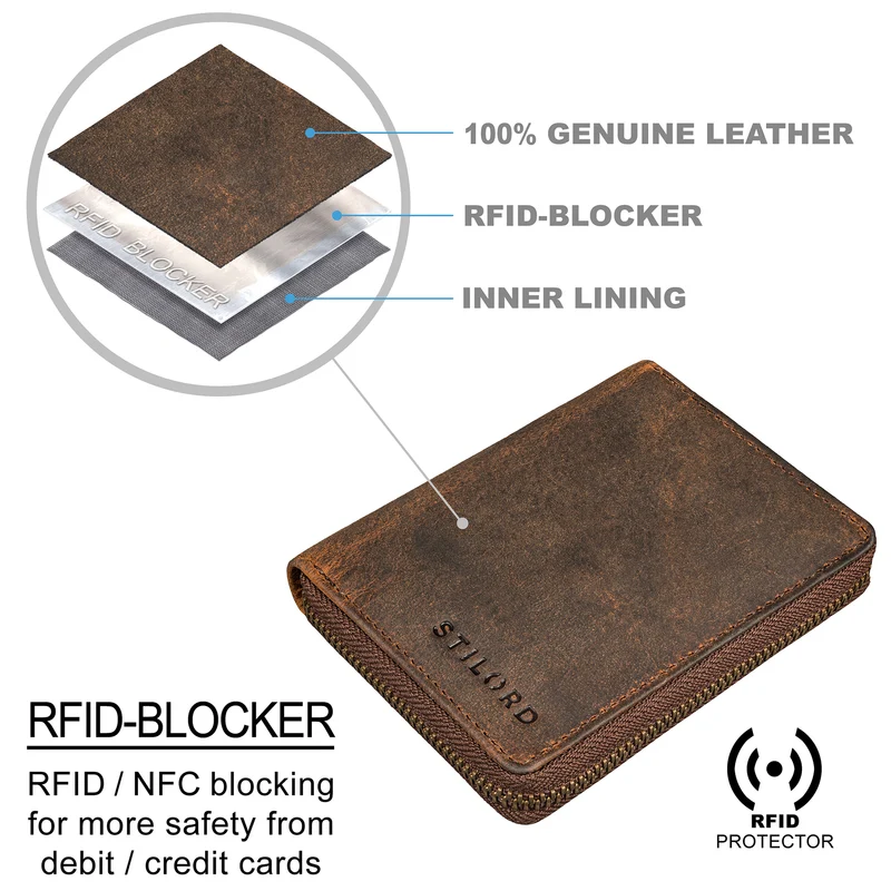"Giannis" Mini Leder Portemonnaie Herren RFID