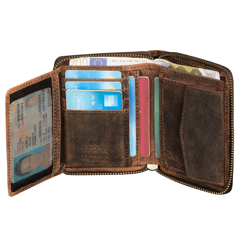 "Giannis" Mini Leder Portemonnaie Herren RFID