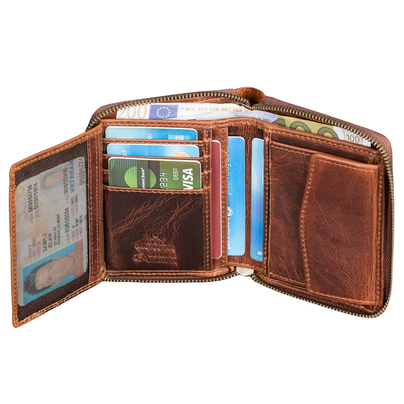 "Giannis" Mini Leder Portemonnaie Herren RFID
