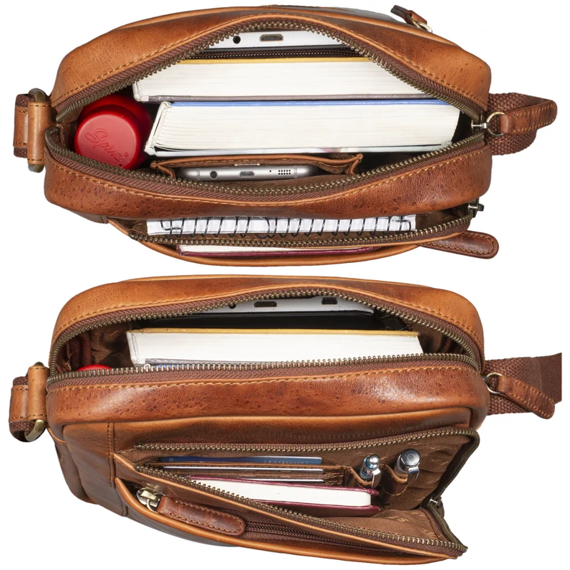 "River" Umhängetasche Schultertasche Leder