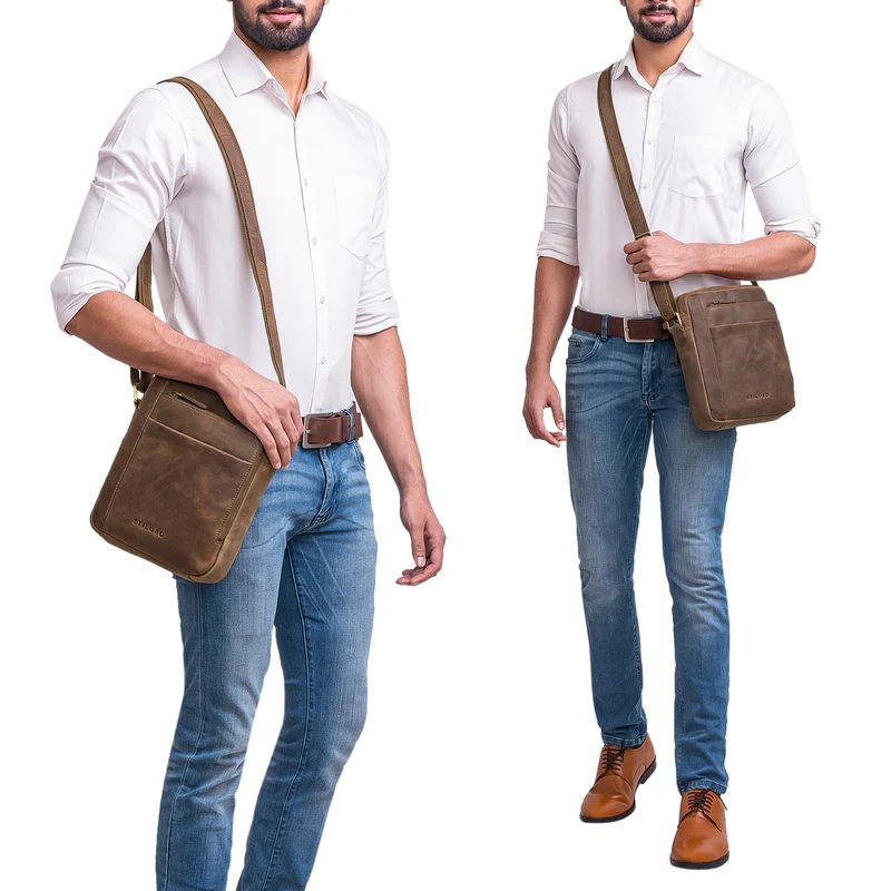 "River" Umhängetasche Schultertasche Leder