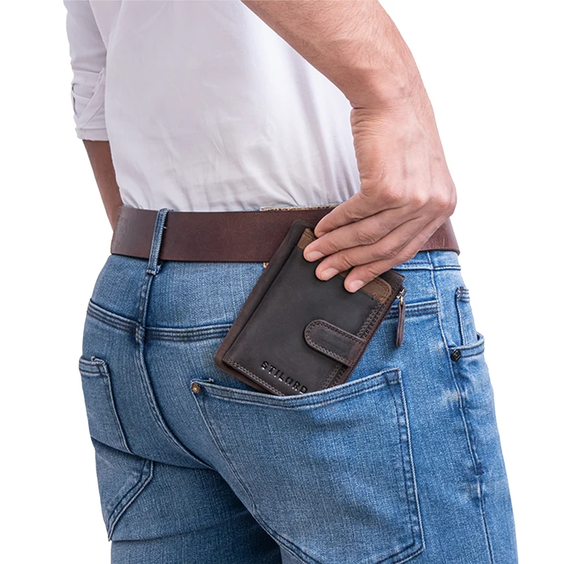 "Garrett" 2-in-1 Geldbörse und Schlüsseltasche Echtleder für Damen und Herren