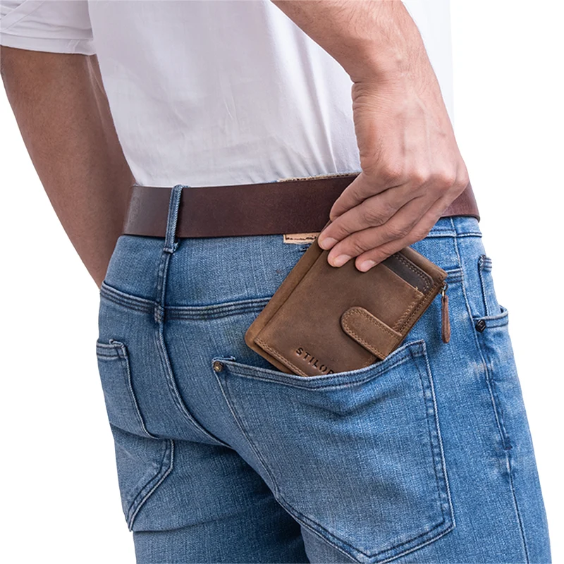 "Garrett" 2-in-1 Geldbörse und Schlüsseltasche Echtleder für Damen und Herren