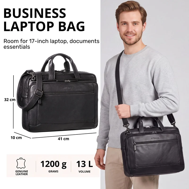 "Antoine" Vintage Ledertasche Business