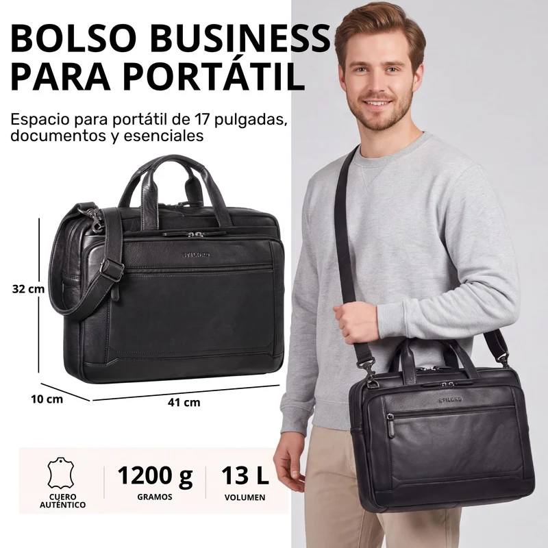 "Antoine" Vintage Ledertasche Business