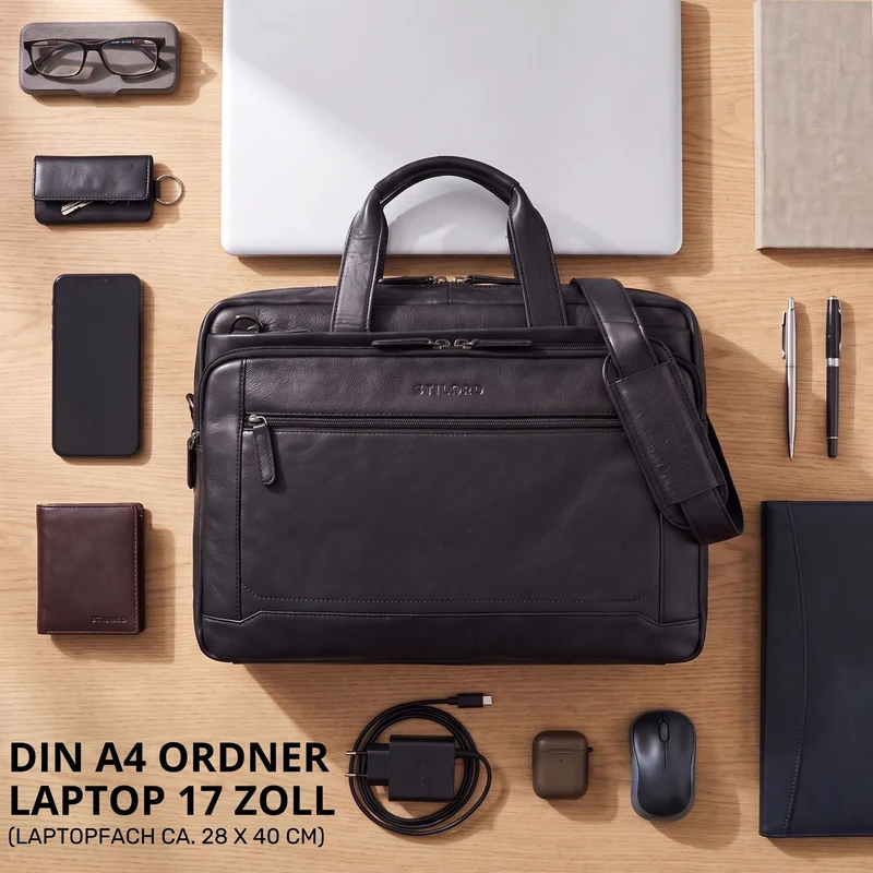 "Antoine" Vintage Ledertasche Business