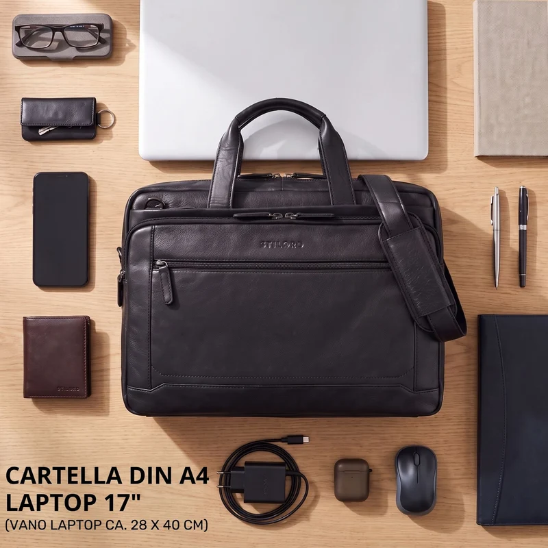 "Antoine" Vintage Ledertasche Business