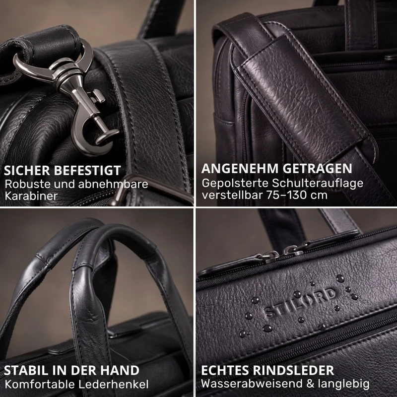 "Antoine" Vintage Ledertasche Business