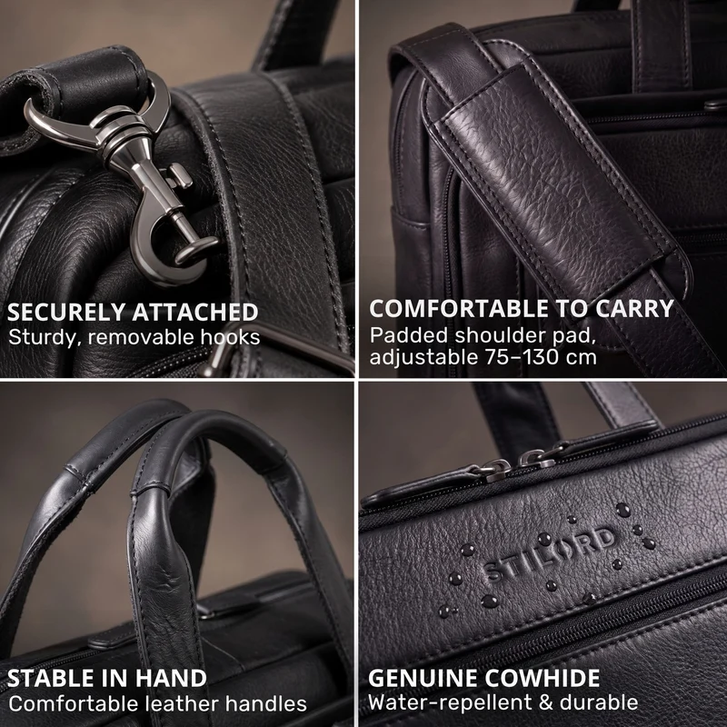 "Antoine" Vintage Ledertasche Business
