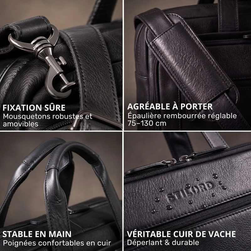 "Antoine" Vintage Ledertasche Business