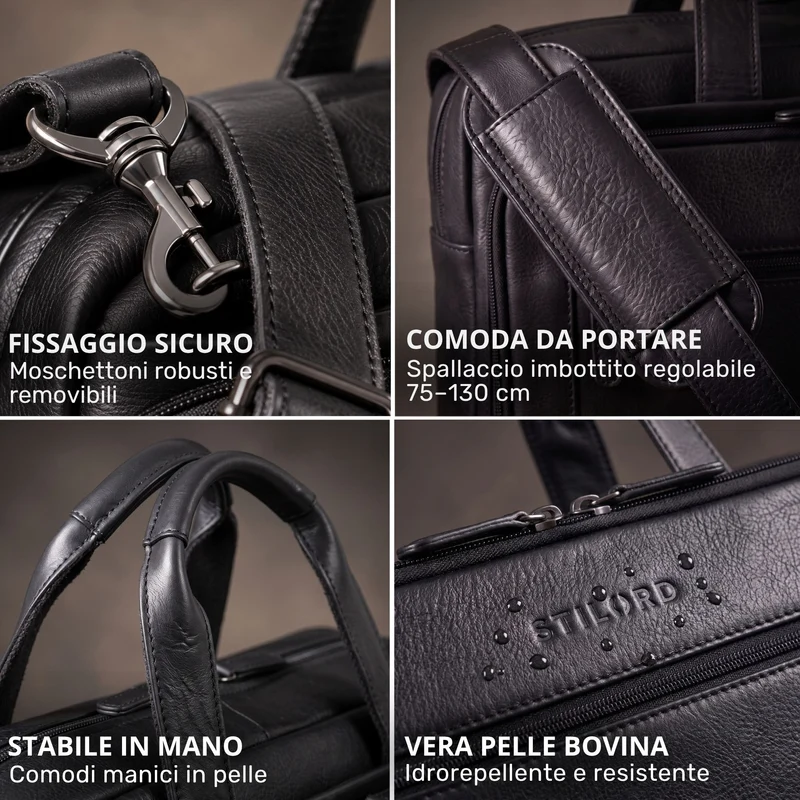 "Antoine" Vintage Ledertasche Business