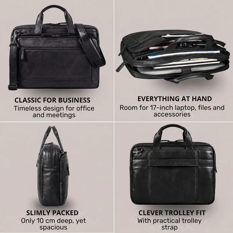 "Antoine" Vintage Ledertasche Business