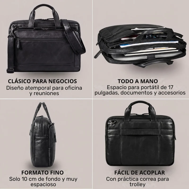 "Antoine" Vintage Ledertasche Business
