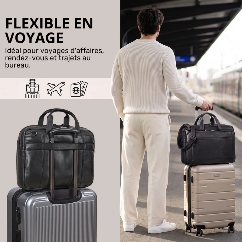 "Antoine" Vintage Ledertasche Business