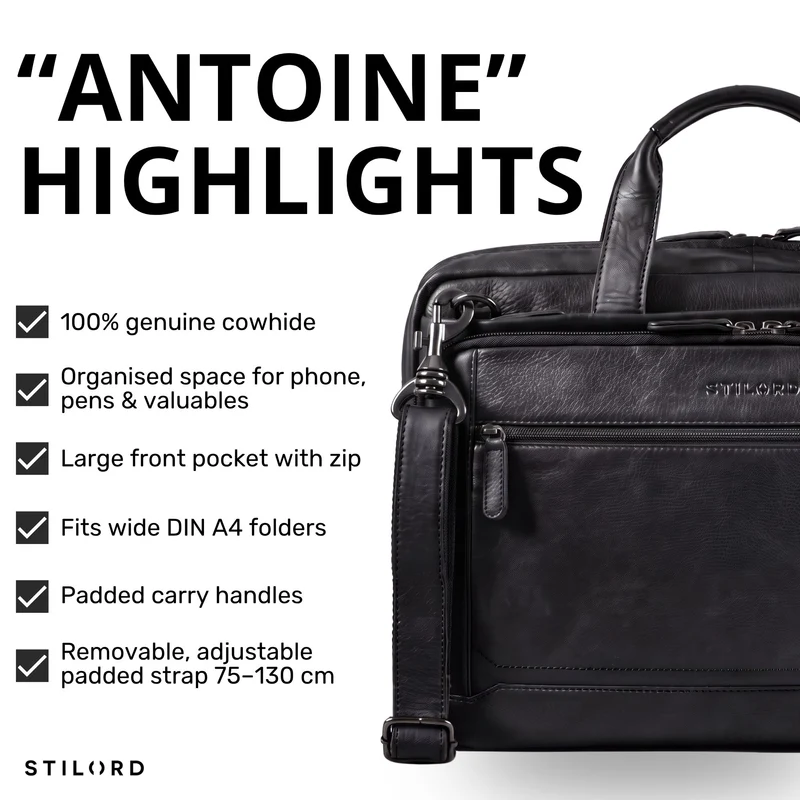 "Antoine" Vintage Ledertasche Business