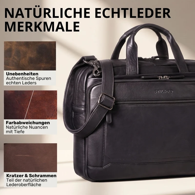 "Antoine" Vintage Ledertasche Business