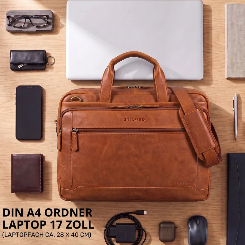 "Antoine" Vintage Ledertasche Business