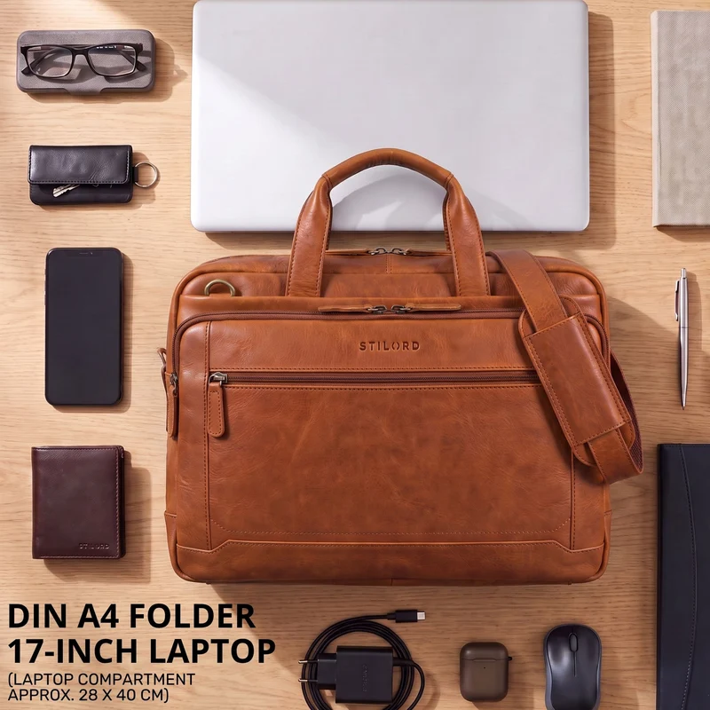 "Antoine" Vintage Ledertasche Business