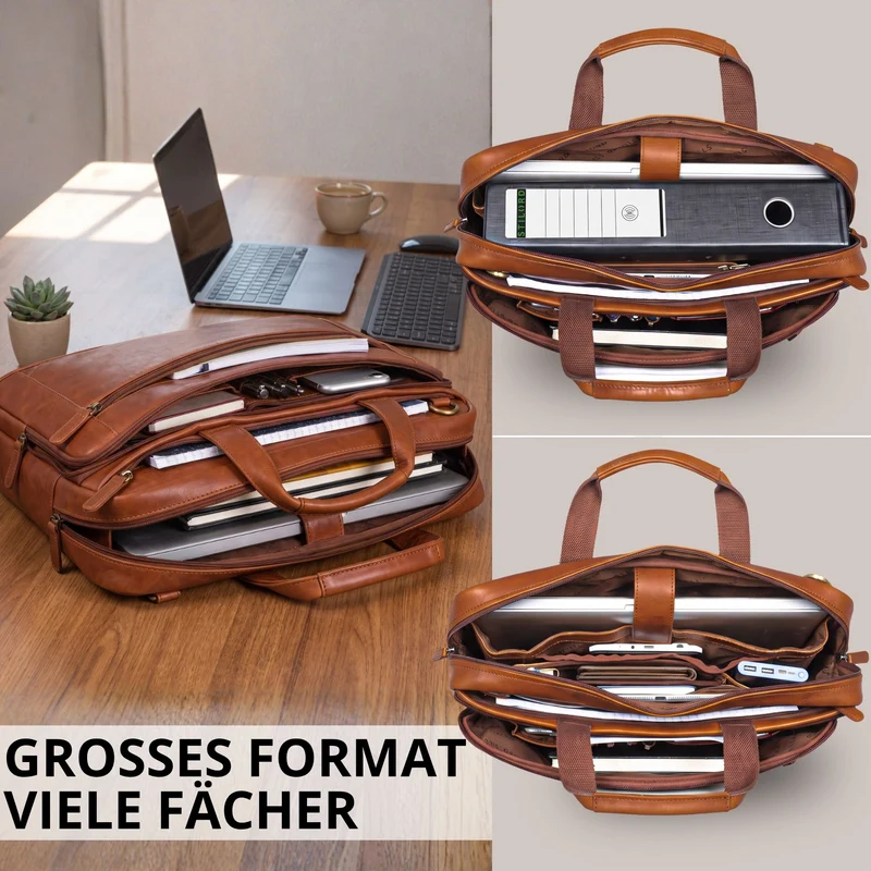 "Antoine" Vintage Ledertasche Business