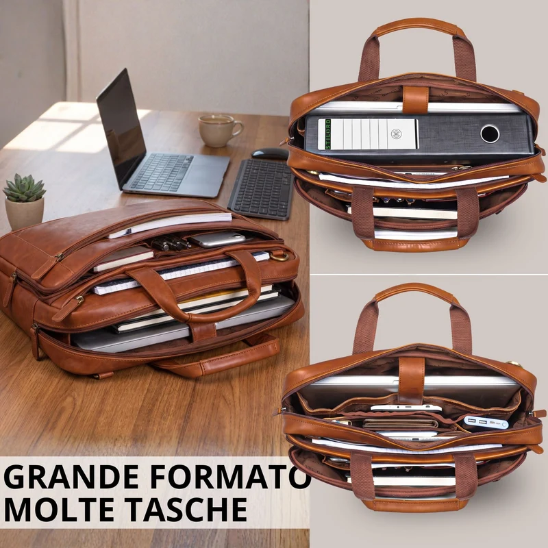 "Antoine" Vintage Ledertasche Business