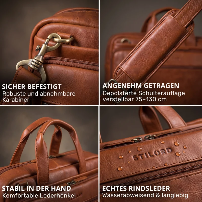 "Antoine" Vintage Ledertasche Business