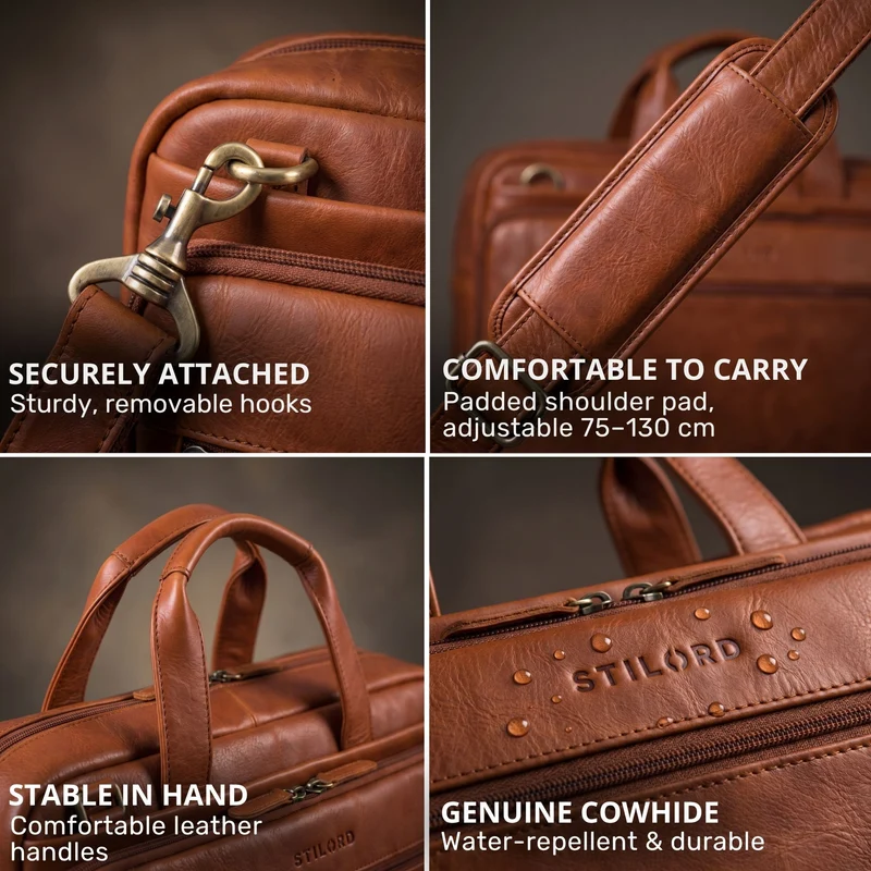 "Antoine" Vintage Ledertasche Business