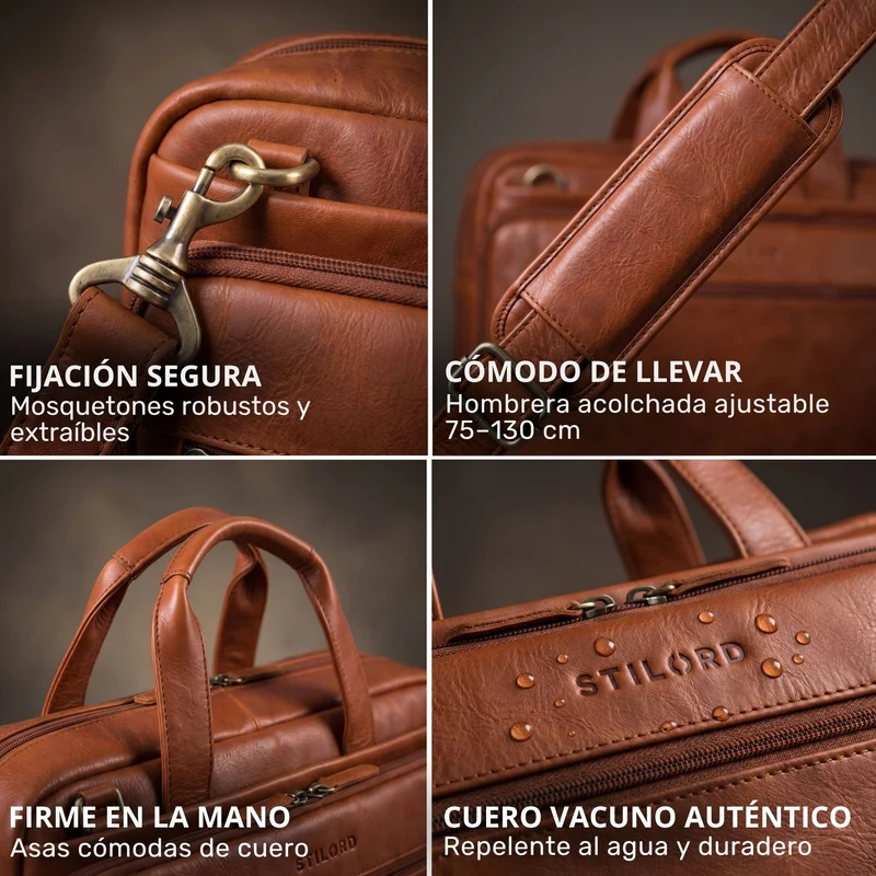 "Antoine" Vintage Ledertasche Business