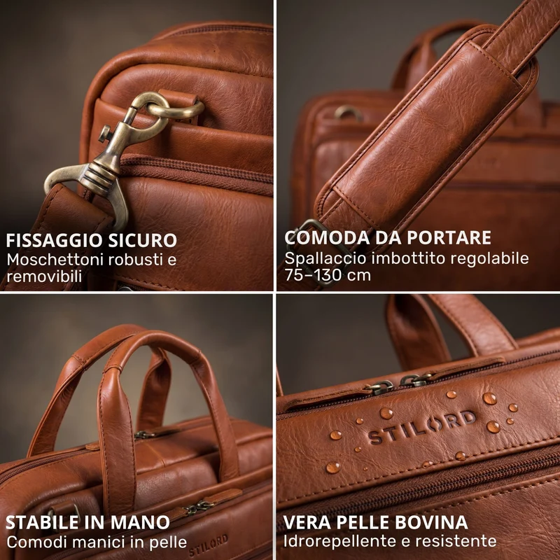 "Antoine" Vintage Ledertasche Business