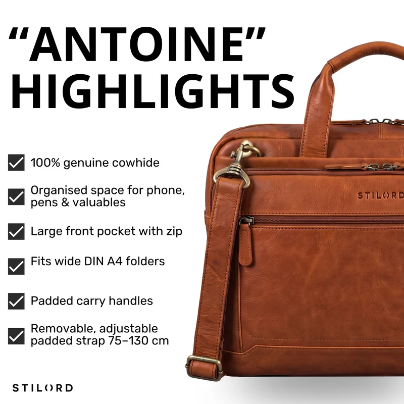 "Antoine" Vintage Ledertasche Business