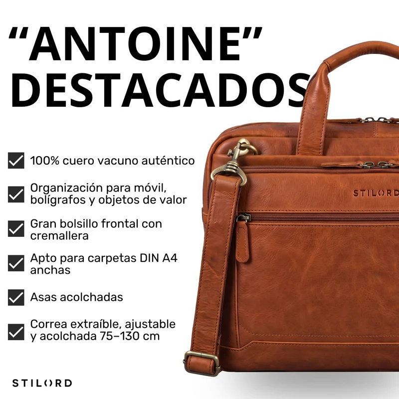 "Antoine" Vintage Ledertasche Business