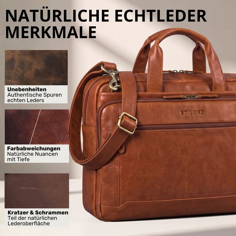 "Antoine" Vintage Ledertasche Business
