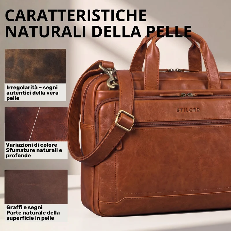 "Antoine" Vintage Ledertasche Business