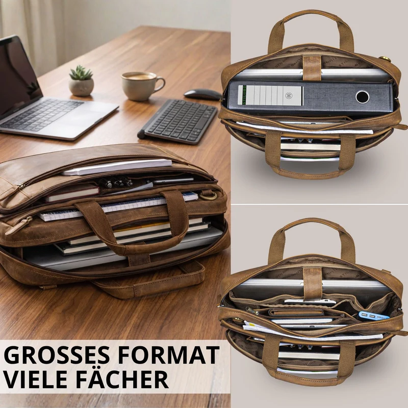 "Antoine" Vintage Ledertasche Business