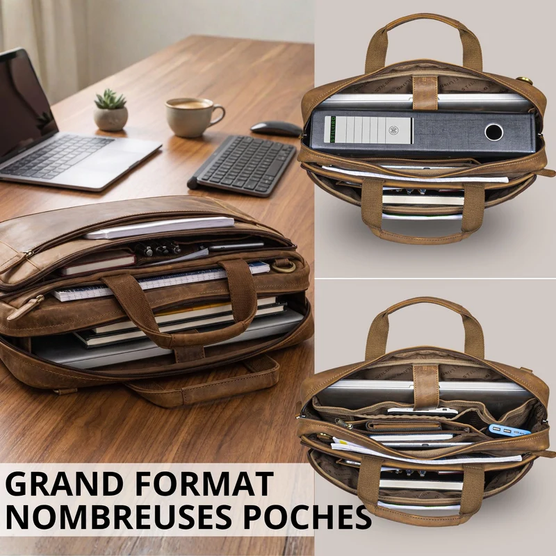 "Antoine" Vintage Ledertasche Business