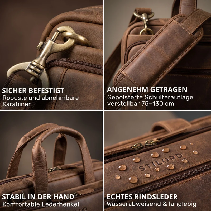 "Antoine" Vintage Ledertasche Business