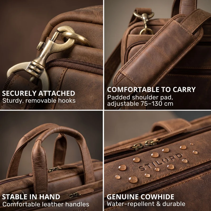 "Antoine" Vintage Ledertasche Business