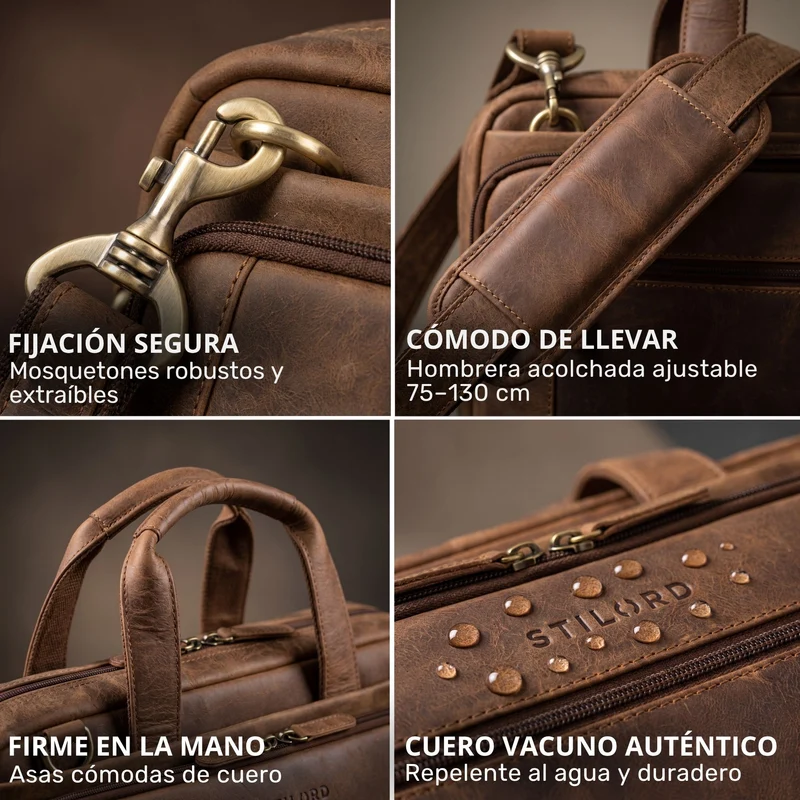 "Antoine" Vintage Ledertasche Business