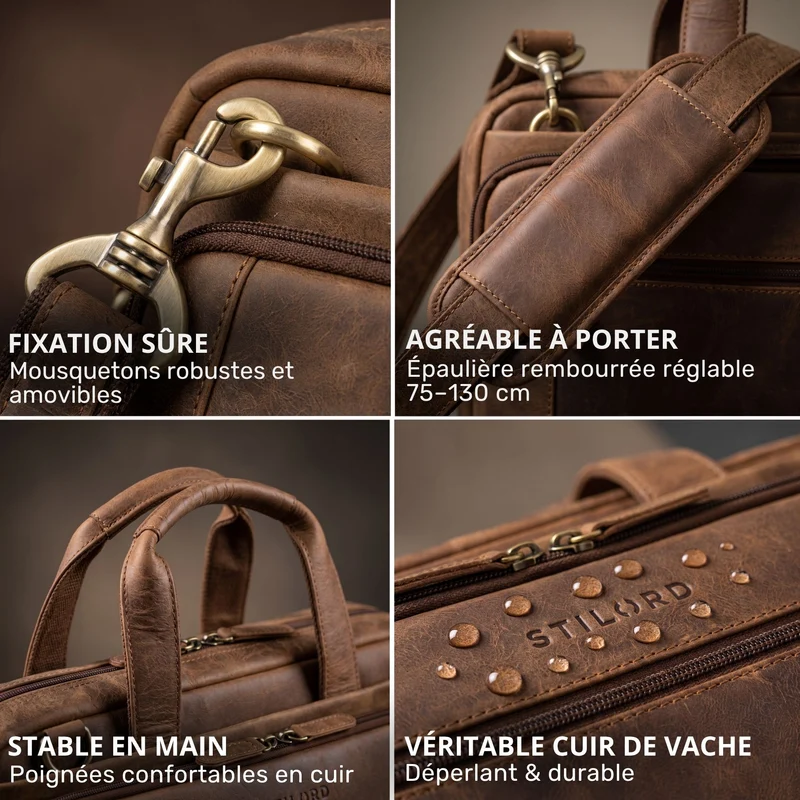 "Antoine" Vintage Ledertasche Business