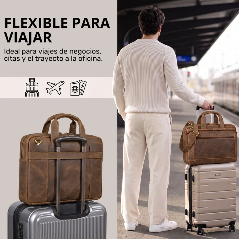 "Antoine" Vintage Ledertasche Business