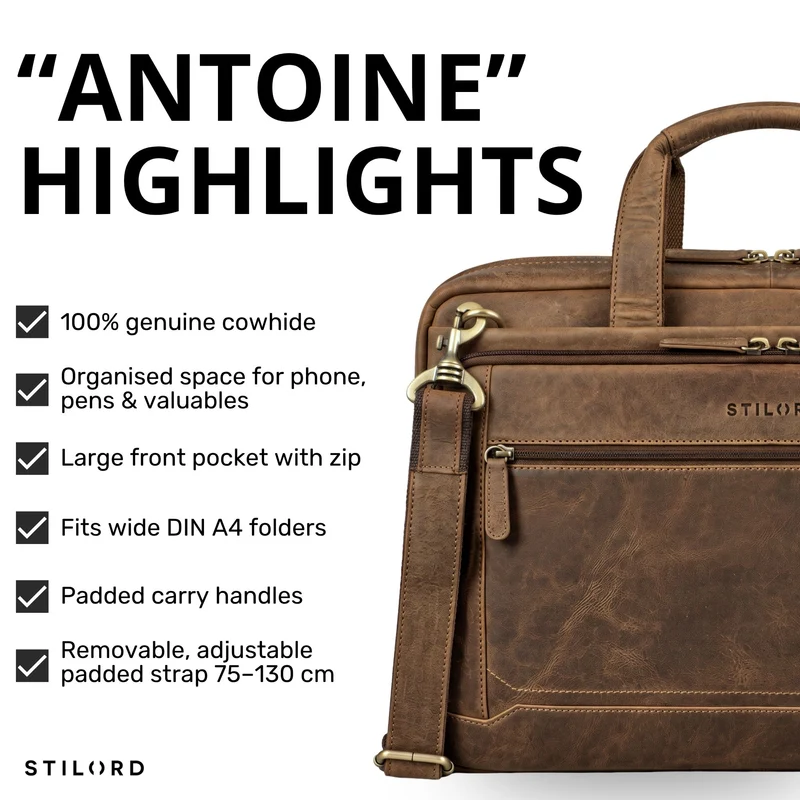 "Antoine" Vintage Ledertasche Business