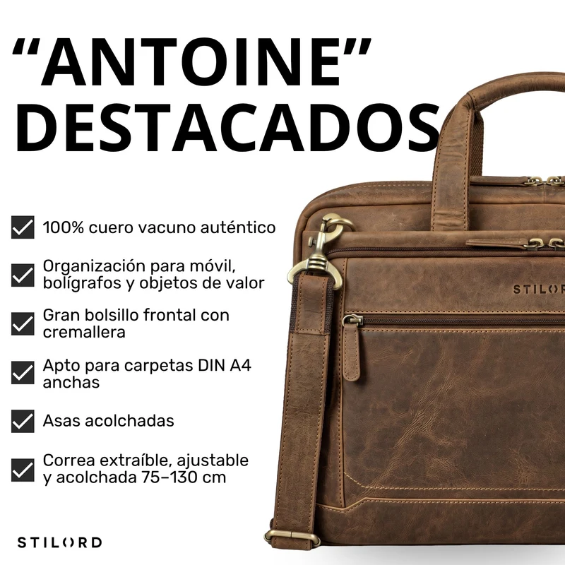 "Antoine" Vintage Ledertasche Business