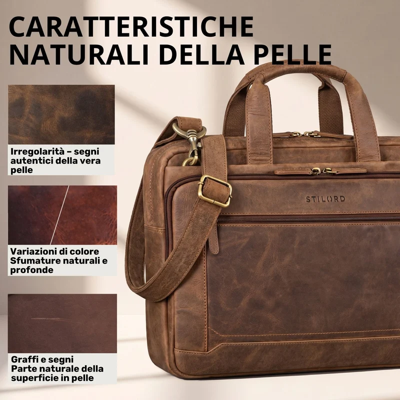 "Antoine" Vintage Ledertasche Business