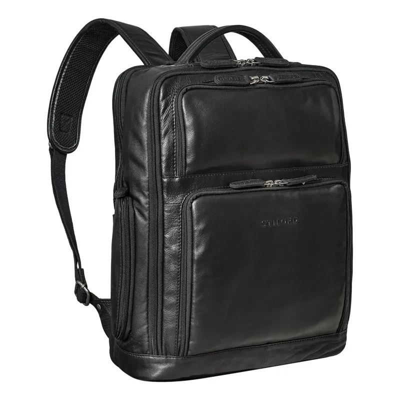 "Jayden" Business Rucksack Leder 15 16 17 Zoll Laptopfach Damen Herren