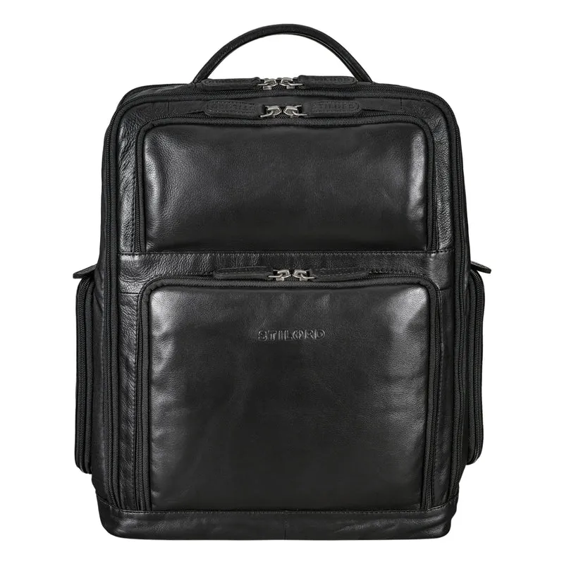 "Jayden" Business Rucksack Leder 15 16 17 Zoll Laptopfach Damen Herren