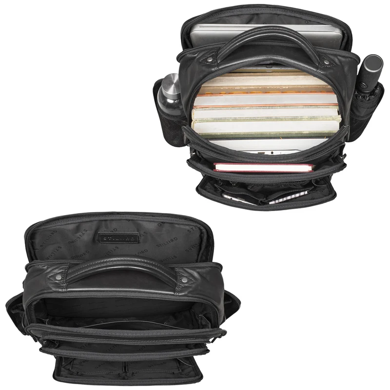 "Jayden" Business Rucksack Leder 15 16 17 Zoll Laptopfach Damen Herren