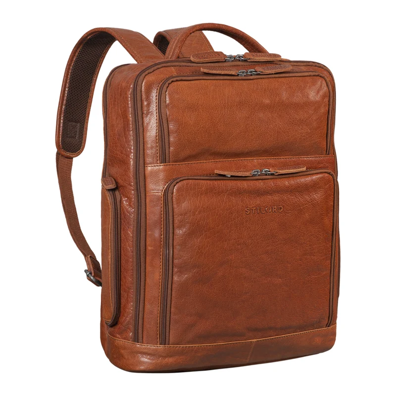 "Jayden" Business Rucksack Leder 15 16 17 Zoll Laptopfach Damen Herren