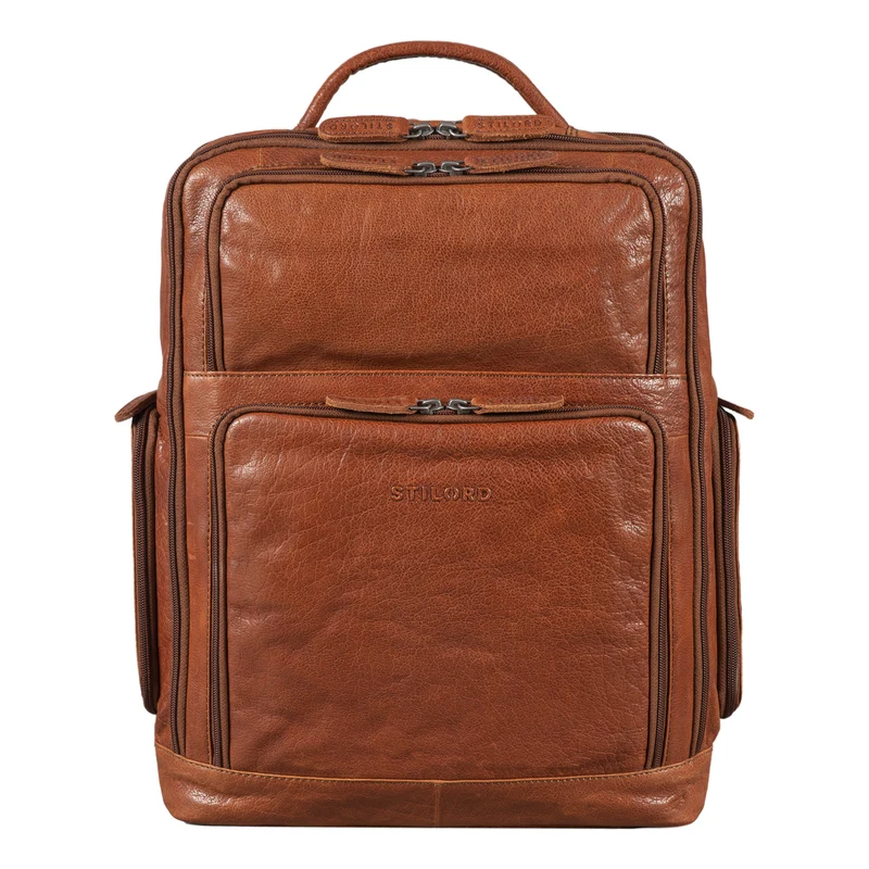 "Jayden" Business Rucksack Leder 15 16 17 Zoll Laptopfach Damen Herren