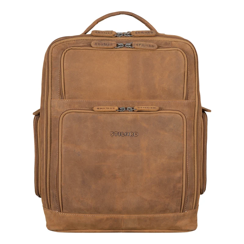 "Jayden" Business Rucksack Leder 15 16 17 Zoll Laptopfach Damen Herren