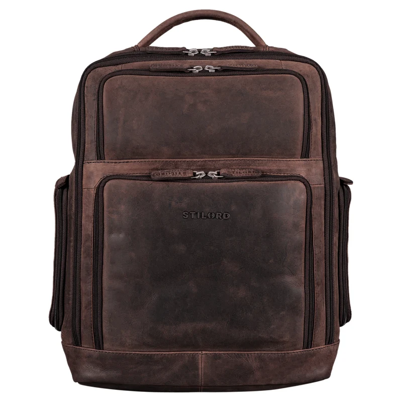"Jayden" Business Rucksack Leder 15 16 17 Zoll Laptopfach Damen Herren